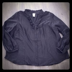 Plus size button down blouse